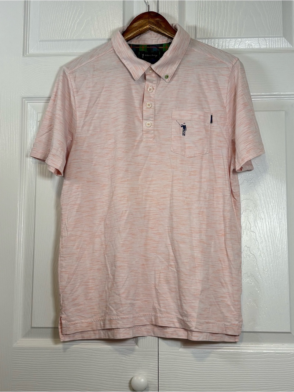 Coastal Preppy Golf Polo Pink Heather Country Club Dadcore Shirt Medium